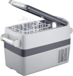 AJ30 Portable Refrigerator,Portable Freezer,32 Quart(30L) Electric Cooler,Car Refrigerator,12/24V DC Cable & 110/240V AC,Car Fridge for Camping,Truck,RV,Travel,Fishing,3-YEAR Warranty