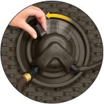 Suncast Aquawinder 125 Wicker Garden Hose Reel ?C Lightweight Portable Hands ?C Free Water Powered Retractable Hose Reel ?C Java - Image 6