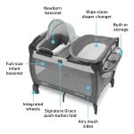 Graco Pack 'n Play Close2Baby Bassinet Playard Features Portable Bassinet Diaper Changer and More, Derby - Image 39
