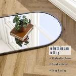 Metal Arch Full Length Mirror Floor Mirror Wall-Mounted - Image 12