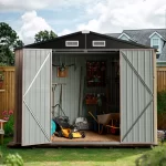 Aoxun 6.4x4 FT Outdoor Storage Shed for Tool, Garden - Image 3