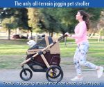 Jogging Sports Stroller with Comfort Rubber Wheels/Zipper-Less Entry/1-Hand Quick Fold/Aluminum Frame for Small/Medium Dogs, Cats and Pets (Green Camo) - Image 21