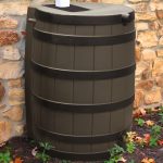 40 Gallon Rain Barrel with Darkened Ribs   Oak - Image 2
