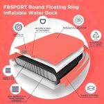Inflatable Dock Floating Platform, 8ft Inflatable Water Hammock Floating Deck for Lake W/Cupholder, Round Floating Ring Float Ring, Pool Float Raft Lounger Island Platform Pad - Image 19