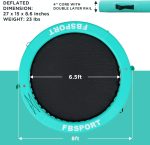 Inflatable Dock Floating Platform, 8ft Inflatable Water Hammock Floating Deck for Lake W/Cupholder, Round Floating Ring Float Ring, Pool Float Raft Lounger Island Platform Pad - Image 9