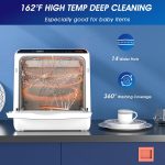 Portable Countertop Dishwasher with 5-Liter Built-In Water Tank and Air-Dry Function, 5 Washing Programs - Image 7