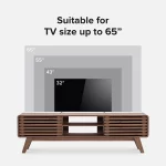 mopio Ensley 59" Walnut TV Stand for 55/60/65 inch TV - Image 7