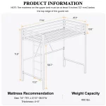 SHA CERLIN Junior Loft Bed Twin Size, Heavy Duty Twin Bed Frame - Image 8
