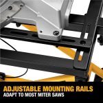 Miter Saw Stand With Wheels (DWX726), Yellow - Image 4