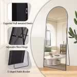 Metal Arch Full Length Mirror Floor Mirror Wall-Mounted - Image 35