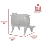 Logwood 900 Sq. Ft. EPA Exempt Cast Iron Stove - Image 5